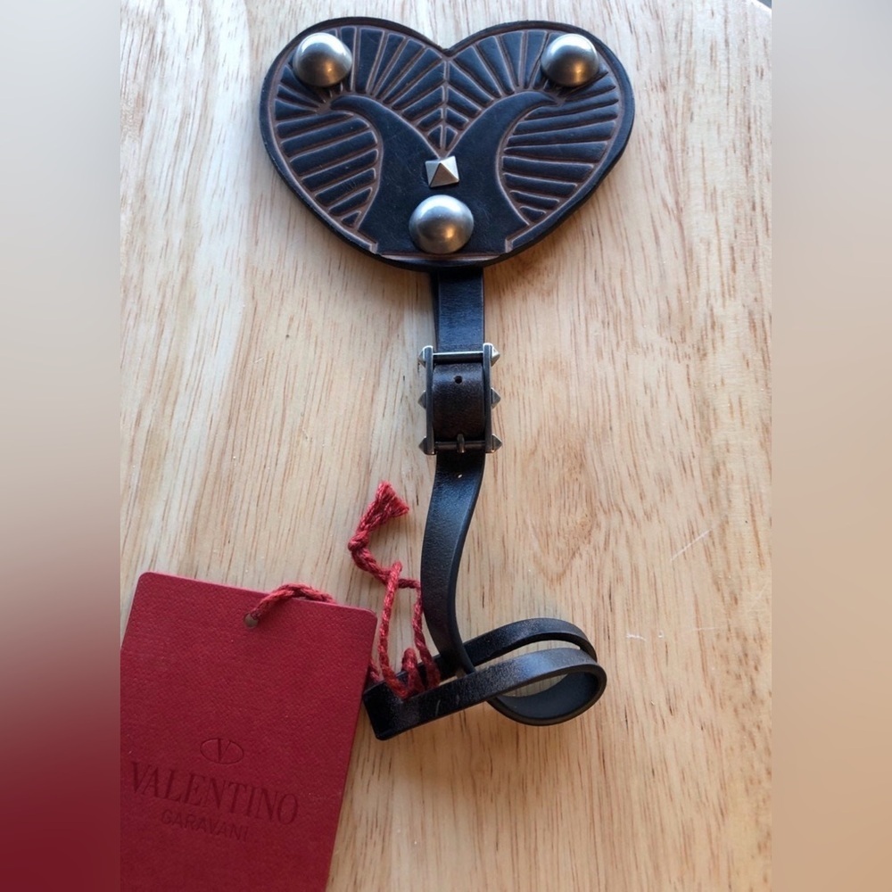 Valentino Leather Heart Bag Charm/Key Charm - Picture 2 of 8